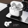 For AirPods 4 with ANC TPU Case Electroplating Litchi Texture Fall Prevention Earphone Cover with Lanyard