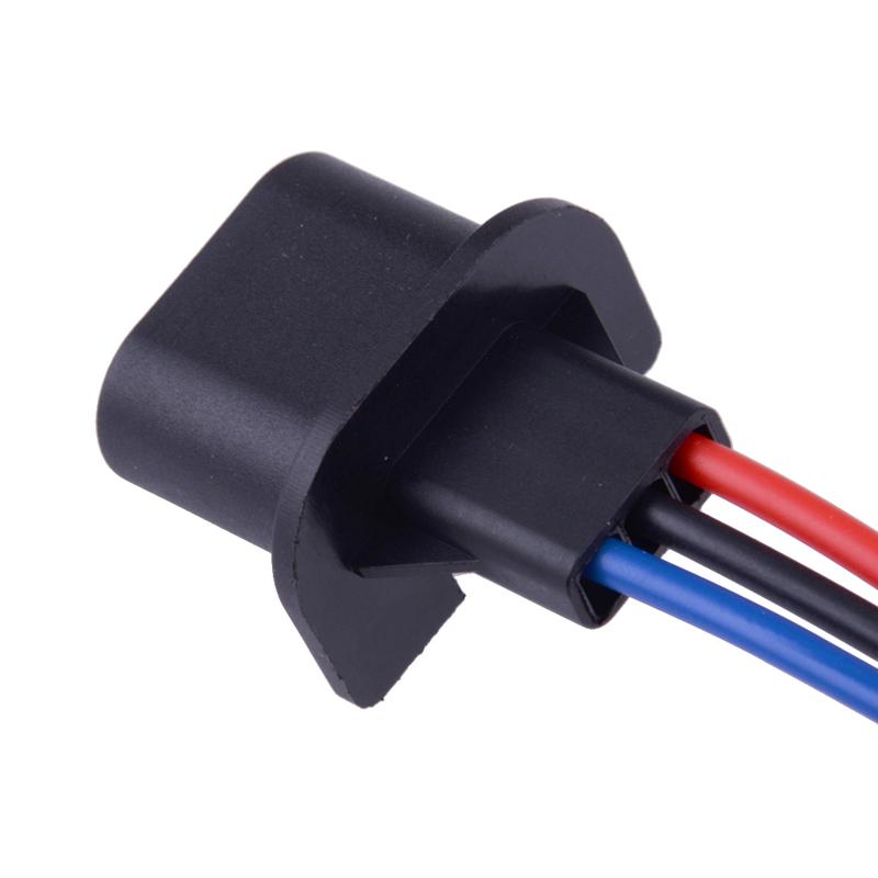 Universal 12V 2pcs H13 9008 Male Headlight Socket LED Plug Wire Harness Adapter Connector