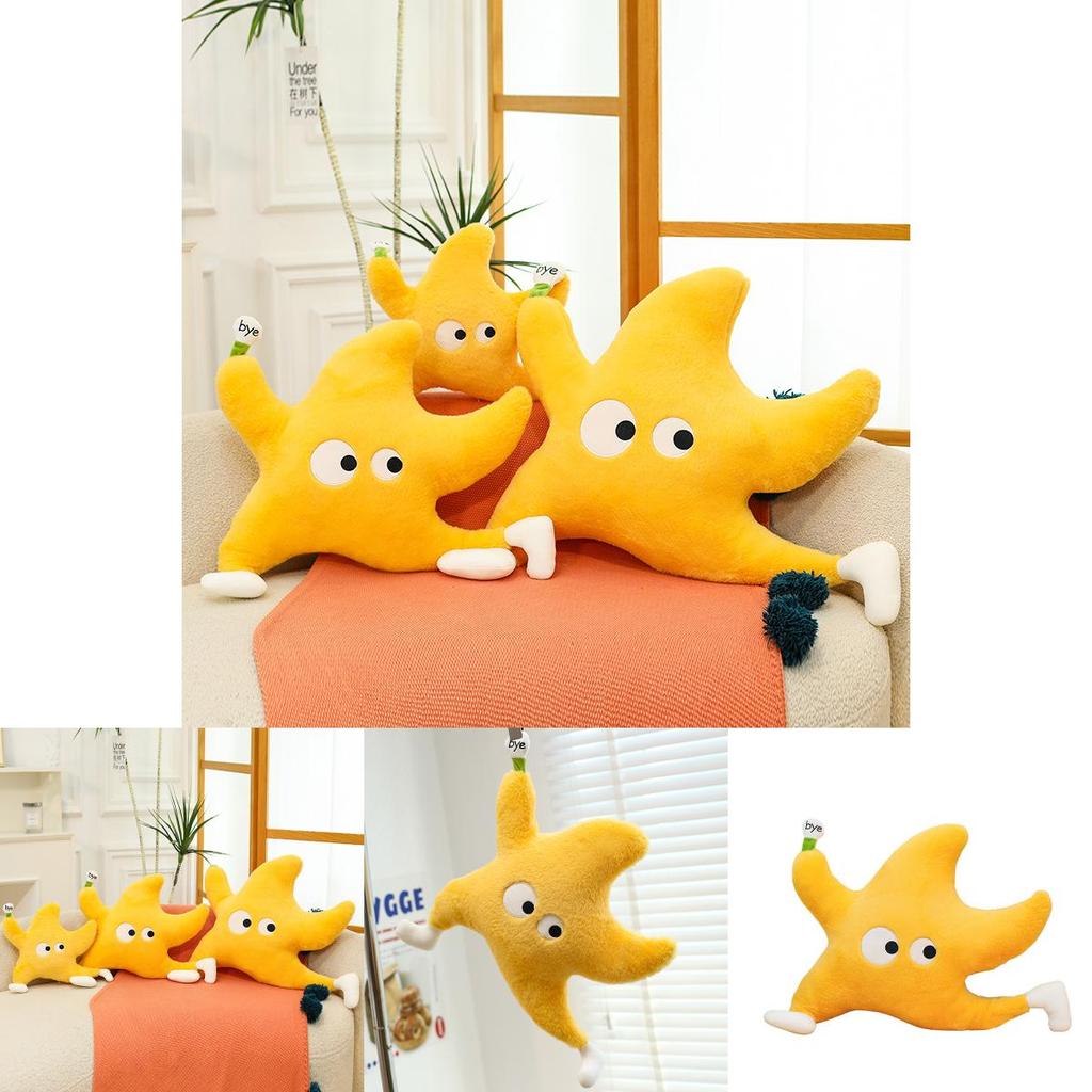 Star Plush Pillow With Running Posture Design For Kids Bed Headboard Decor