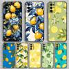 Fruit Lemon Painting Phone Case For Samsung S24,S21,S22,S23,S30,Ultra,S20,Plus,Fe,Lite,Note,10,9,5G Black Soft Cover