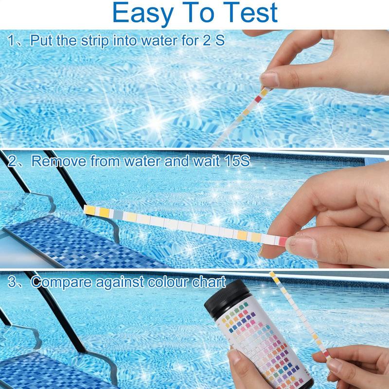 Pool Water Test Strips 16 In 1 Drinking Water Test Kit 100 Strips Well Water Test Kit Aquarium Lead Testing Kit Easy Testing