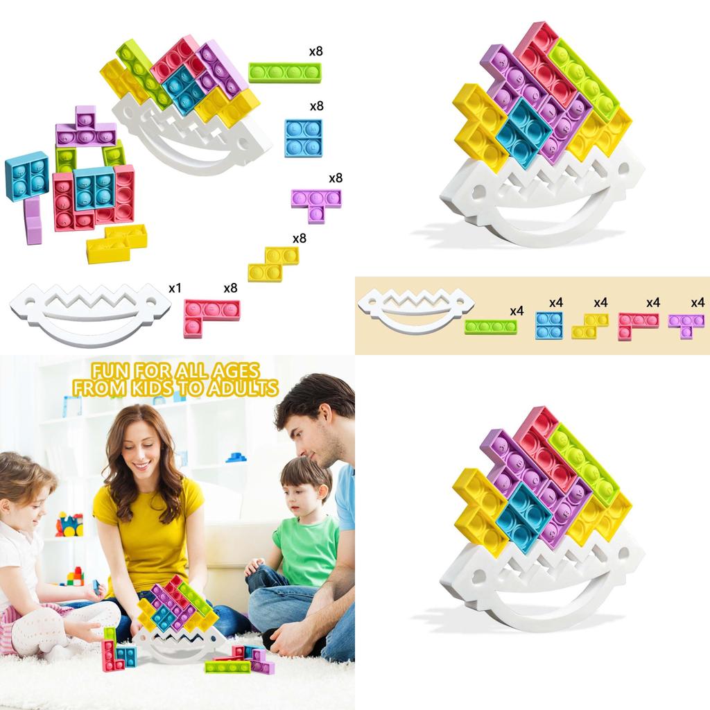 Silicone Kids Stacking Blocks With Balance Fun For Parentchild Play