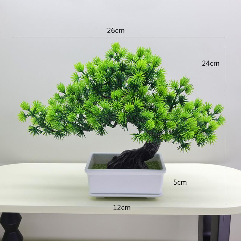 Simulated Scotch Changpai Pine Thuja Sutchuenensis Artificial Green Plant Bonsai