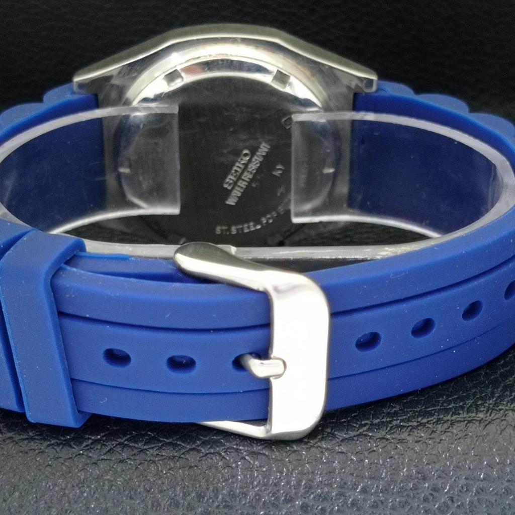 USED VINTAGE SEIKO 5 AUTOMATIC 7009A JAPAN MENS BLUE COLOR DIAL WATCH A433638-2 R118-a433638