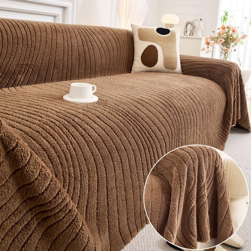 Shu cotton lint solid color whole bedding sofa towel universal in all seasons, non-slip and anti-cat scratch sofa cover, seat cushion