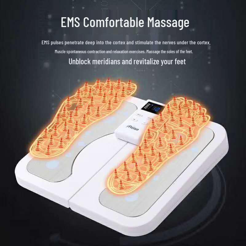 Smart EMS Electric Pulse Foot Massager with Heat Compression and Acupuncture Vibration