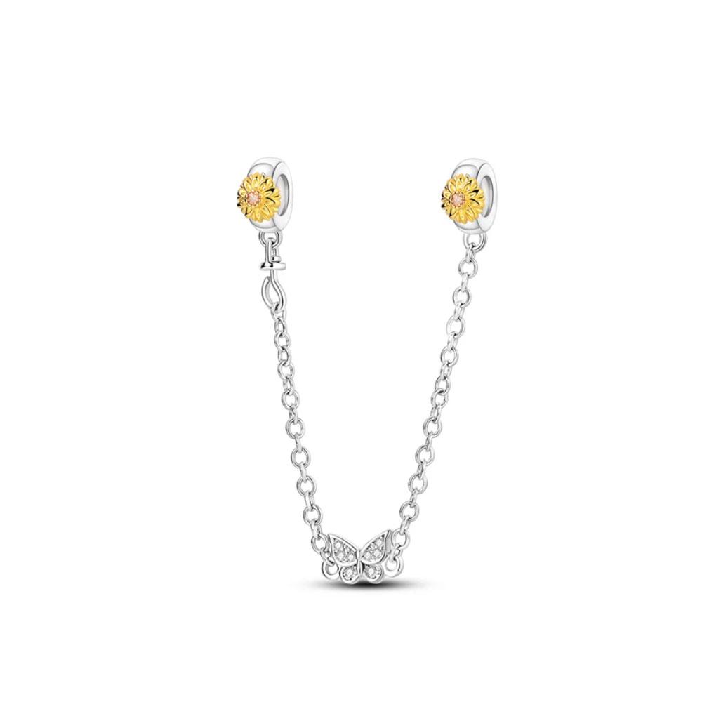 925 Silber Charms Passend für Original Armband Damen Schmuck Geschenk Schmetterling Stern Mond Herz Liebe Klemme Perlen Sicherheitskette Anhänger