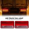 2Pcs 12-24V Turn Signal Brake Reverse Signal Lamp Lorry Camper Caravan RV Tractor LED Flowing Trailer Truck Tail Rear Lights