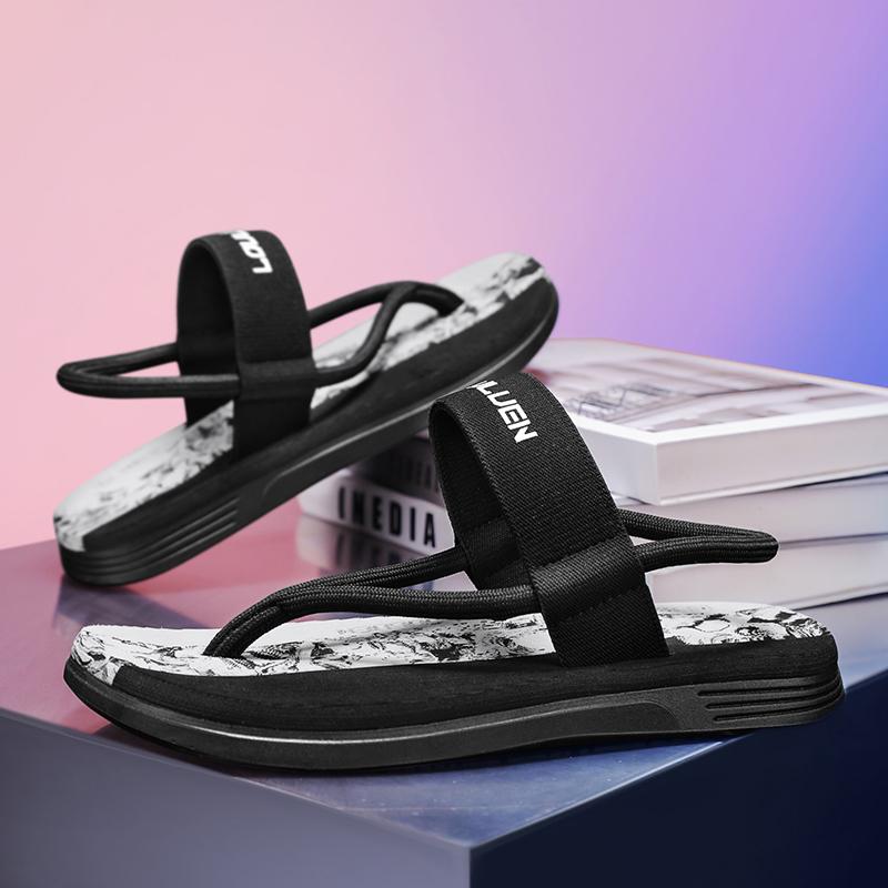 Fashion Outdoor Sandals Slippers Summer New Clip Foot Men Sandals Fashion Outdoor Casual Beach Shoes Breathable Lightweight Non-slip Sli