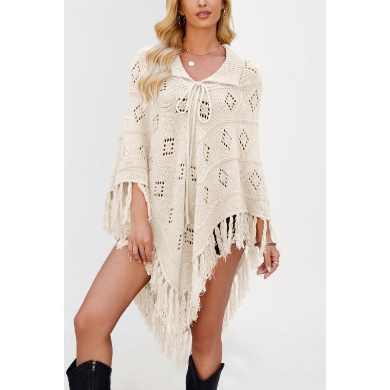 New Autumn and Winter Women's Clothing Fashion Shawl Fringed Knitting