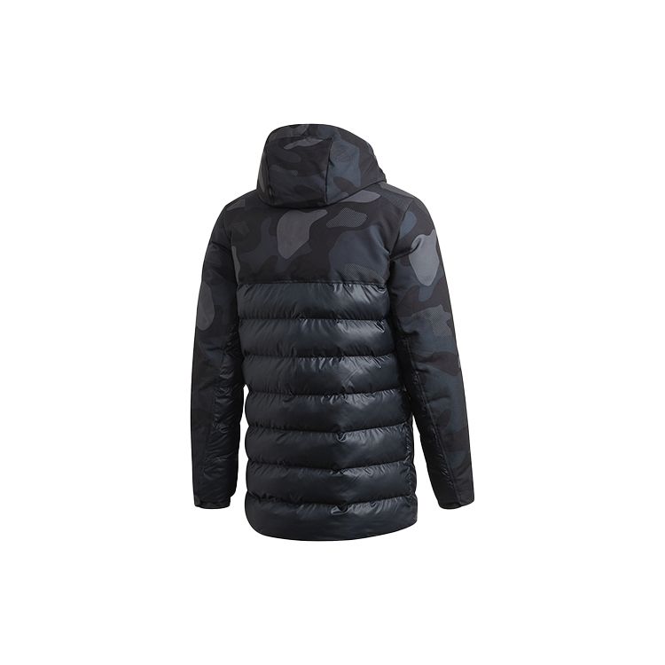 Adidas Jachetă din bumbac, cu glugă, cu glugă, bloc de culoare Juventus, pentru bărbați, îmbrăcăminte exterioară Albastru DX9202