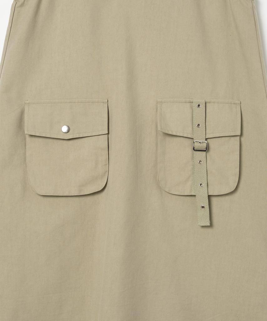 Milo Woman Buckle Strap Mini Dress [Beige]