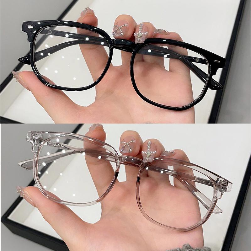 

2Pcs Anti-Blue Light Glasses For Women With Regular Eyeglass Frame Finished Retro Flat Light Frame