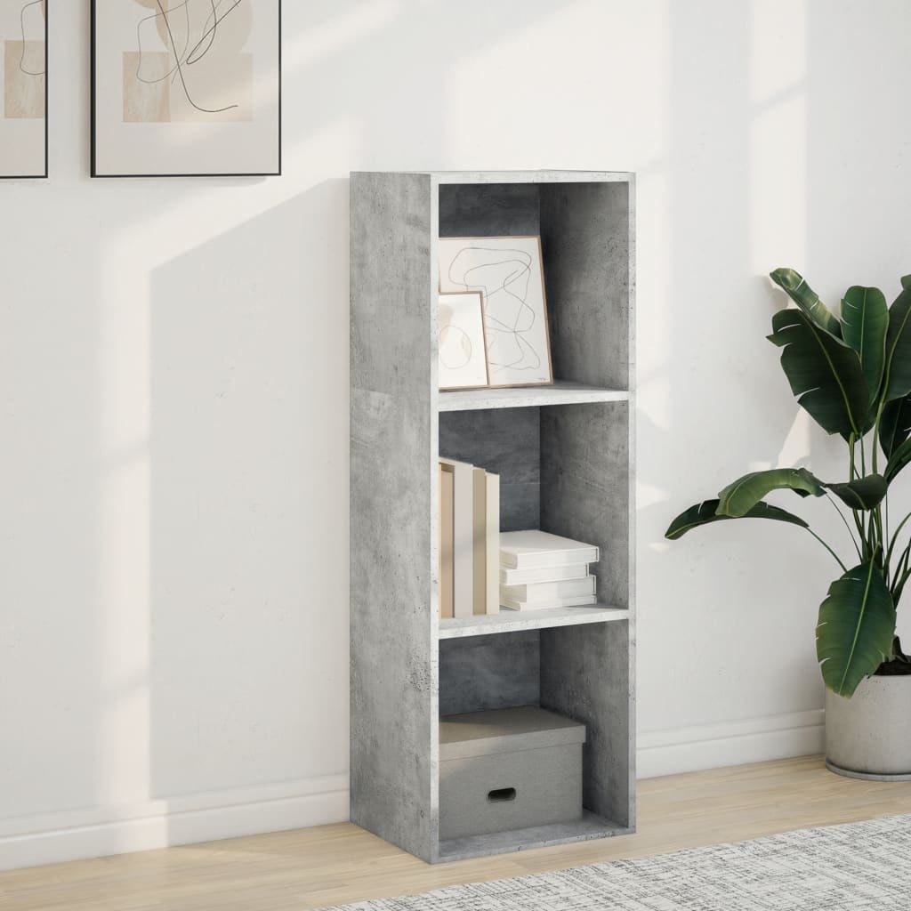 Bookshelf Concrete Grey 40 x 30 x 114 cm Engineered Wood