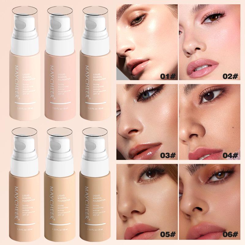 MAYCHEER Meixi'er Long-lasting Moisturizing Foundation Primer - Conceals, Durable, No Smudging