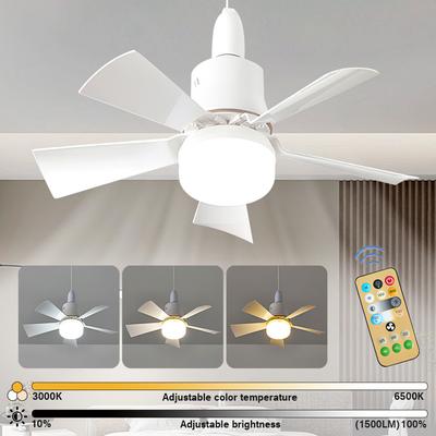 Deckenventilatoren-Licht, E27, LED, 30 W, mit Ferndimmfunktion, Deckenventilator-Licht für Schlafzimmer, Garage, Arbeitszimmer, Küche und Heimgebrauch