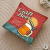 Beer Wine Retro Style Pillow Case Home Decor Throw For Sofa Bed Car Room Decor Gift Idea