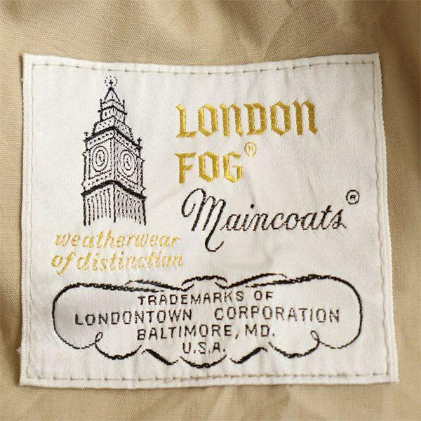 LONDON FOG 80s Vintage Stainless Collar Coat 44 Beige Men's Used