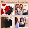 Travel Makeup Bag with LED Lighted Make up Case with Mirror 3 Color Setting Cosmetic Makeup Box Organizer Vanity Case for Women Beauty Tools