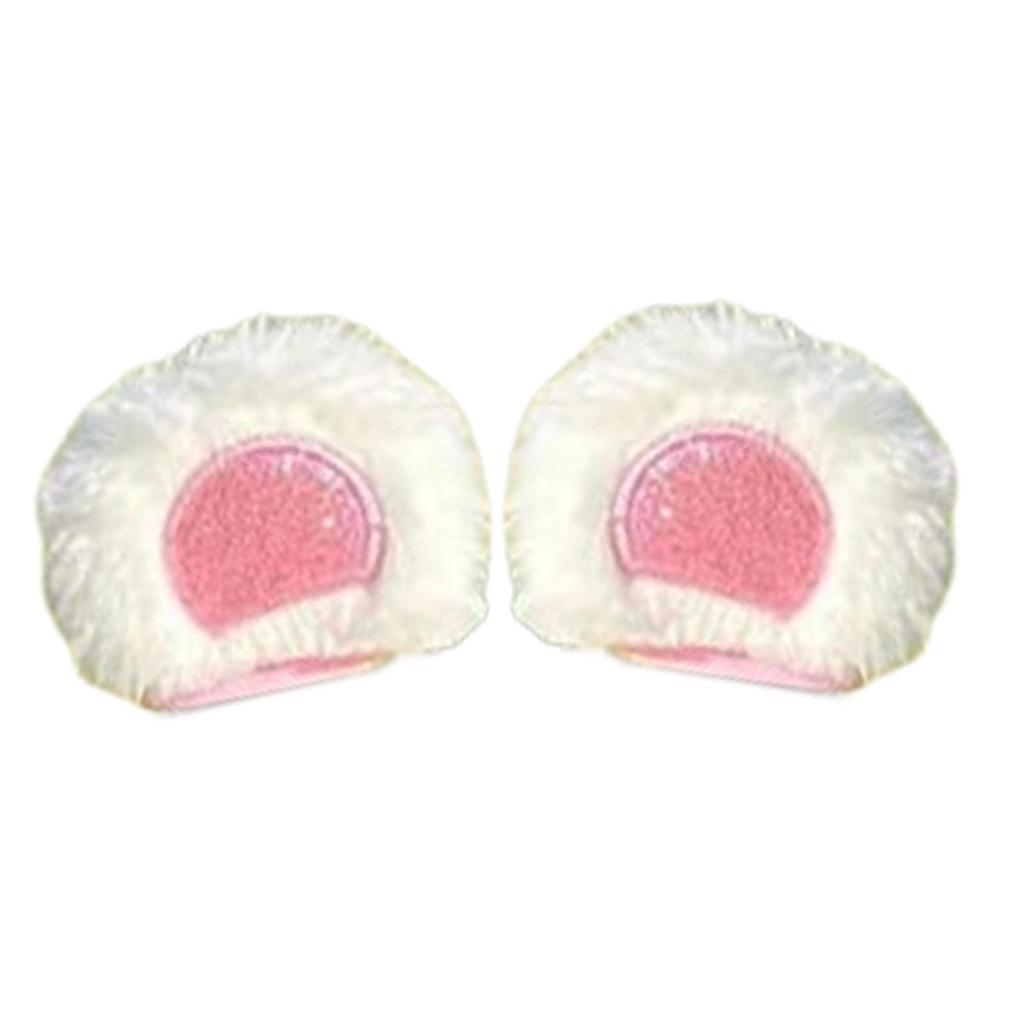 Plush Ears Attractive Versatile Easily Install Creative Design 2x Helmet Soft Ear Electric Scooter Rearview Mirror Decoration