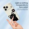 For iPhone 17 Pro Max Case Love Black Cat Pattern Printing Straight Edge TPU Phone Back Cover