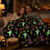 Halloween in the Dark Flannel Blanket, Soft Throw Blanket for Couch Bed and Nap
