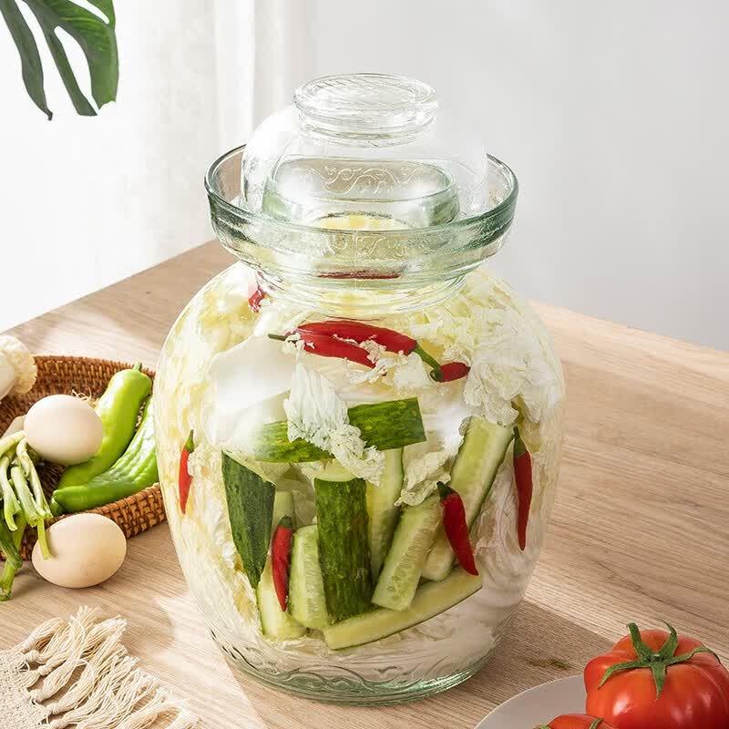 MAXCOOK Thickened Glass Kimchi Jar