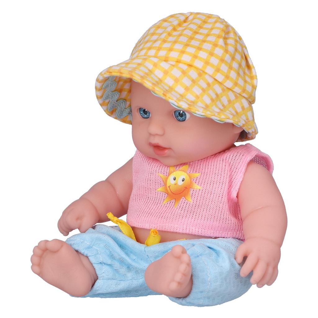 8 Inch Reborn Baby Doll Full Body Vinyl Lifelike Baby Girl Dolls Soft Newborn Baby DollsPink