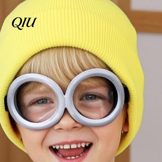 Cappello in Morbido Tessuto a Maglia 3 Pezzi Accessori Costume di Halloween, Occhiali Steampunk Gialli Set di Oggetti di Scena Cosplay Guanti Adulti Festa per Uomini Donne Traspirante