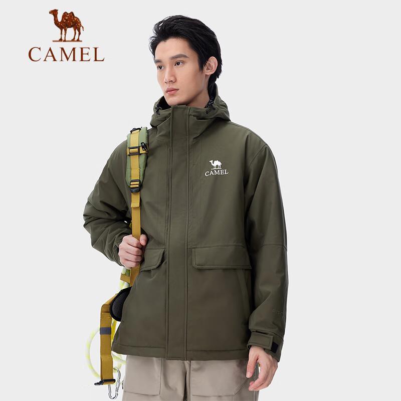 CAMEL Men s Padded Hard Shell Windbreaker Jacket S