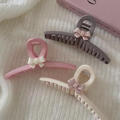 Exquisite 2024 Bow-Knot Shark Clip Hairpin for Women - Chic Back of Head Accessory