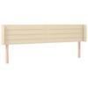 VidaXL LED Headboard Bedroom Furniture Double Bed Accessory Head of Bed Frame Interior Cream 3123387