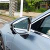 Car Rearview Mirror Rain Eyebrow Decoration Cover Trim For Geely Zeekr 001  -  Chrome Black Accessories Exterior Styling