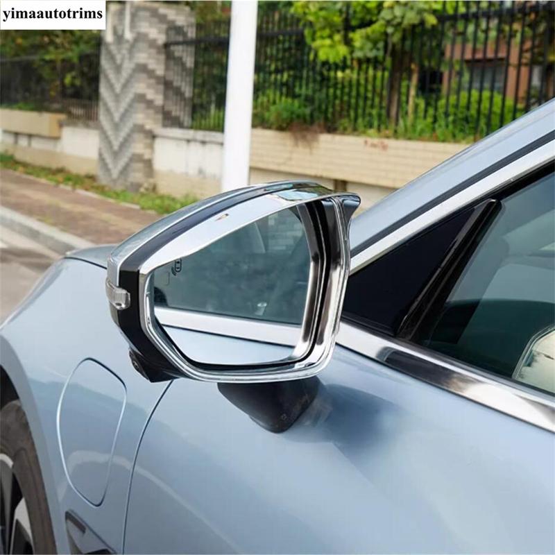 Car Rearview Mirror Rain Eyebrow Decoration Cover Trim For Geely Zeekr 001 - Chrome Black Accessories Exterior Styling