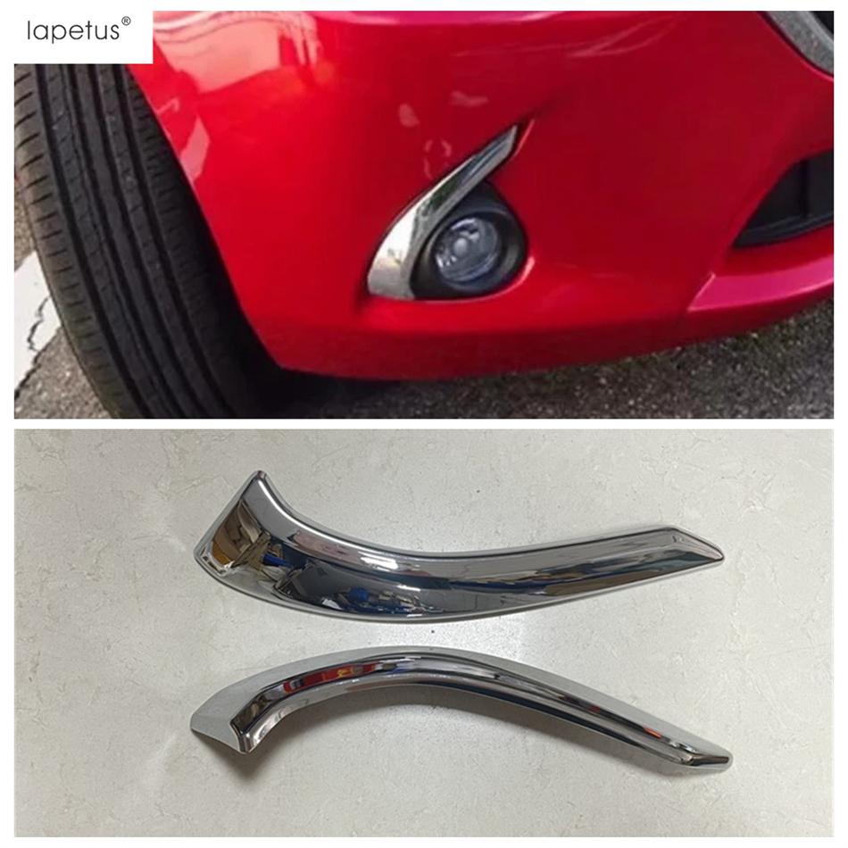 

For Mazda 2 Demio 2015 - Head Light Eyebrow Strip / Front Rear Fog Lamp Ring Decoration Cover Trim ABS Chrome Accessories Model B