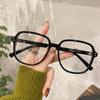 Large Square Frame Myopia Glasses Oversized Transparent Women'S Nearsighted Glasses Ladies Retro Blue Light Blocking Eyeglasses