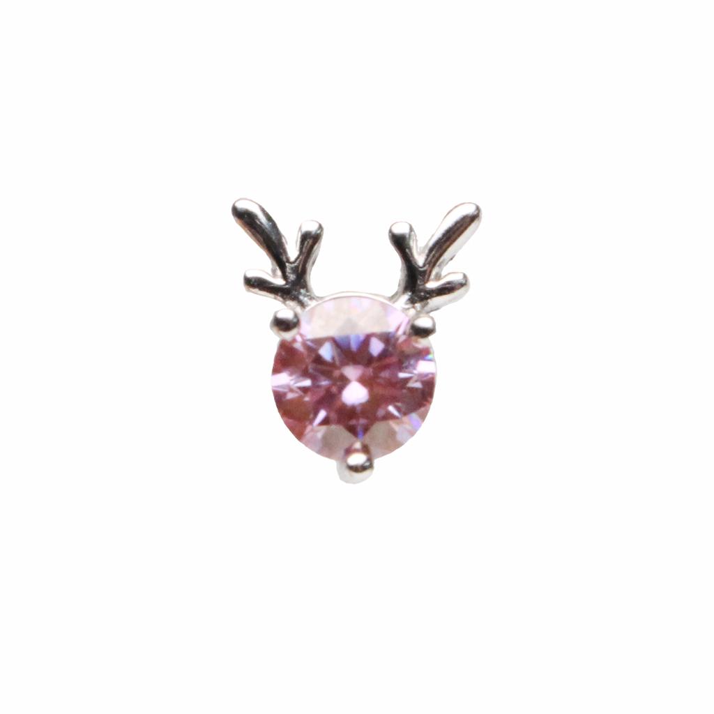 Bien Vetu Pink Moissanite Earrings 0.5 Carat Rudolph
