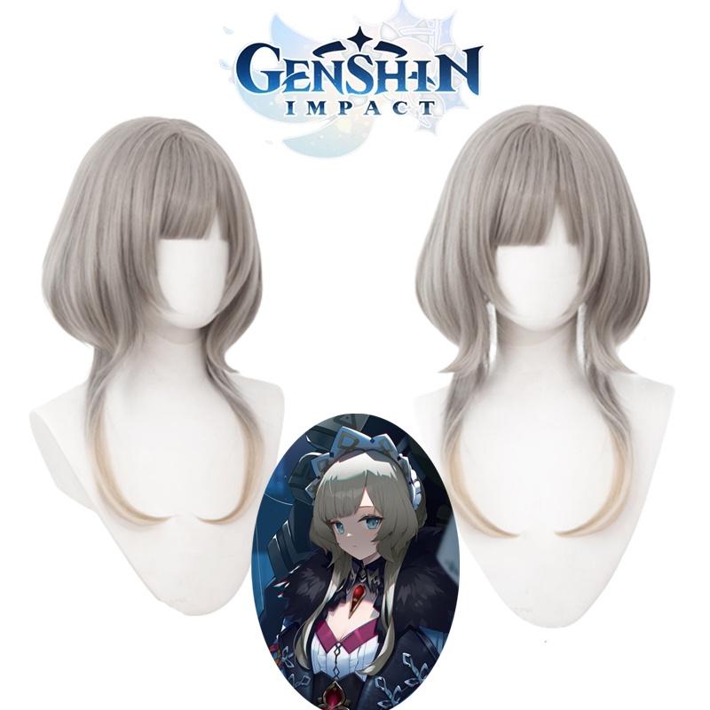Genshin Impact Sandrone Cosplay Wig Gradient Short Hairpiece