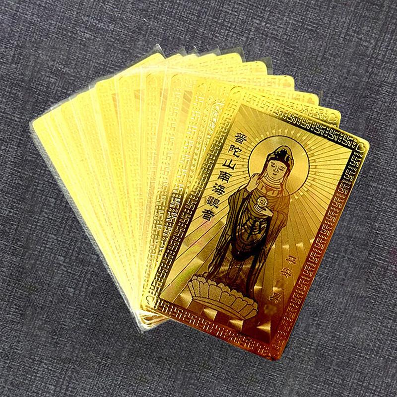 Shancai Child Nanhai Guanyin Feng Shui Blessing Card Ensuring Safety Amulet