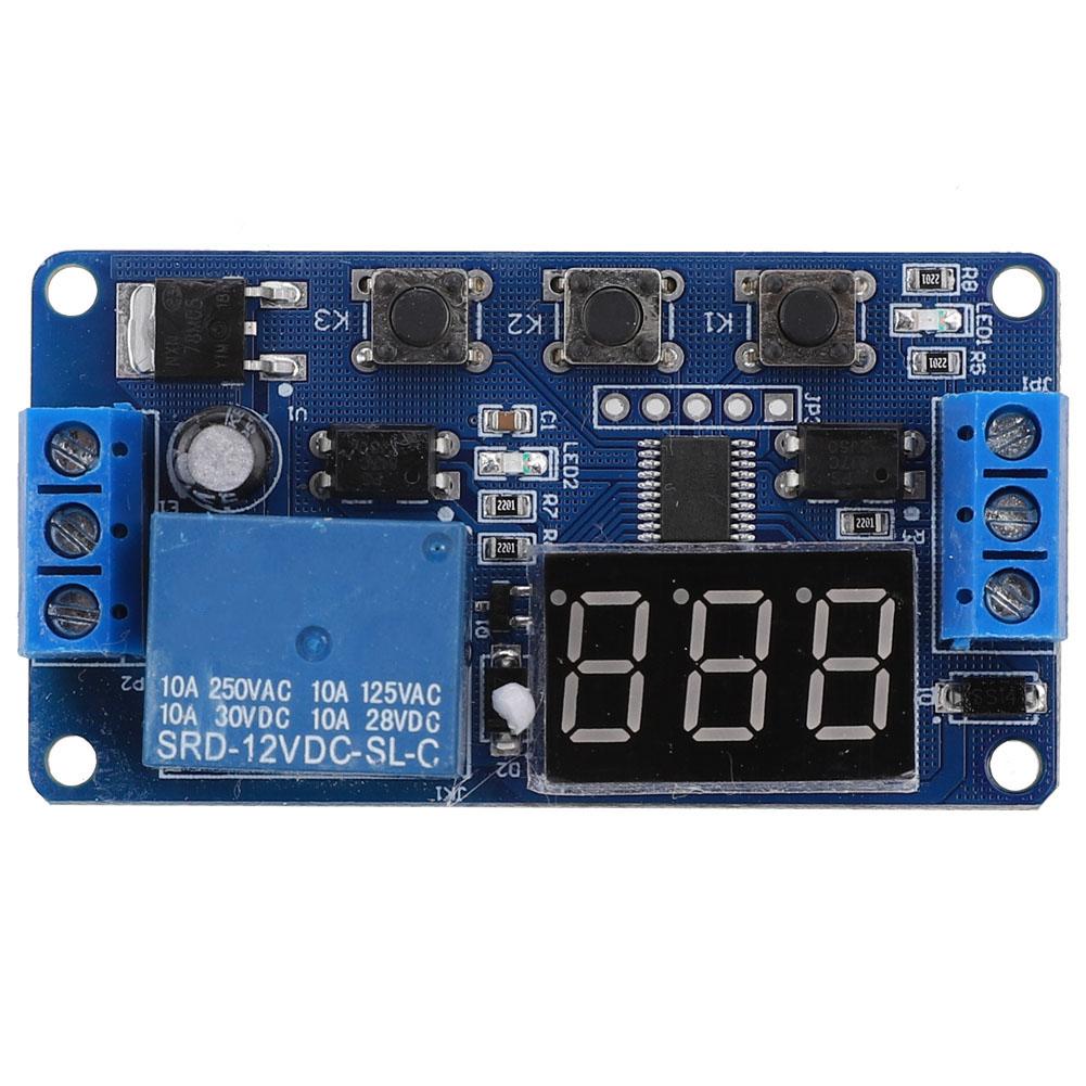 DC12V Time Delay Relay Delay On Off Cycle Module LED Digital Display Control Timer Switch Trigger