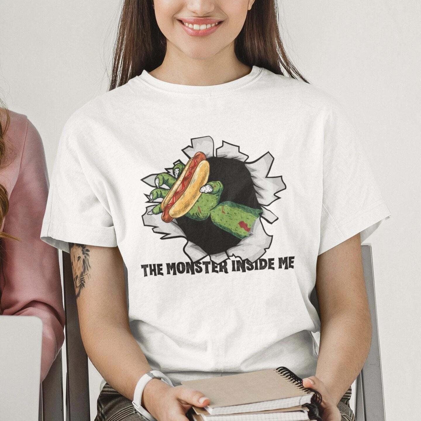 Hot Dog Halloween Shirt, The Monster Inside Me S