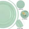 Breroa Gradient Green Paper Plates, 72-Pack, 7-Inch Disposable Round Dinner Plates, Heavy-Duty, for Weddings, Birthday Parties, and Table Decorations