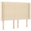 VidaXL Tête de Lit à LED Meuble de Chambre à Coucher Accessoire de Lit Double Tête de Cadre de Lit Intérieur Crème 3124289