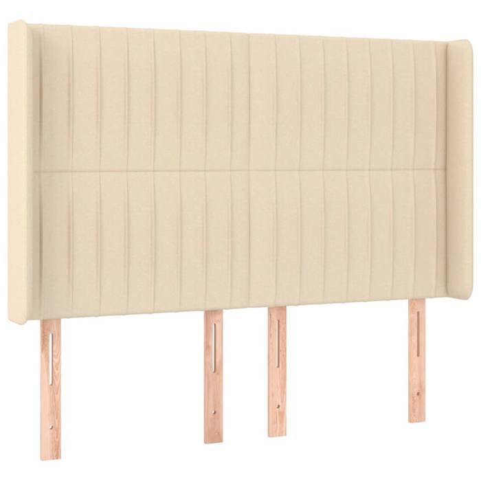 VidaXL Tête de Lit à LED Meuble de Chambre à Coucher Accessoire de Lit Double Tête de Cadre de Lit Intérieur Crème 3124289