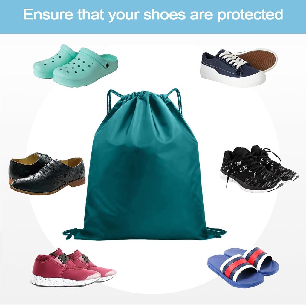 Waterproof Drawstring Bag, 2pcs Folding Dustproof Reusable Travel Storage Bag, Wet Clothes Towels Swimsuit Bag For Swimming