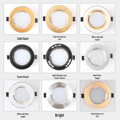 3W/5W LED Recessed Ceiling Spotlight: Household Copper Downlight for Living Room, 5-8 Cm Opening