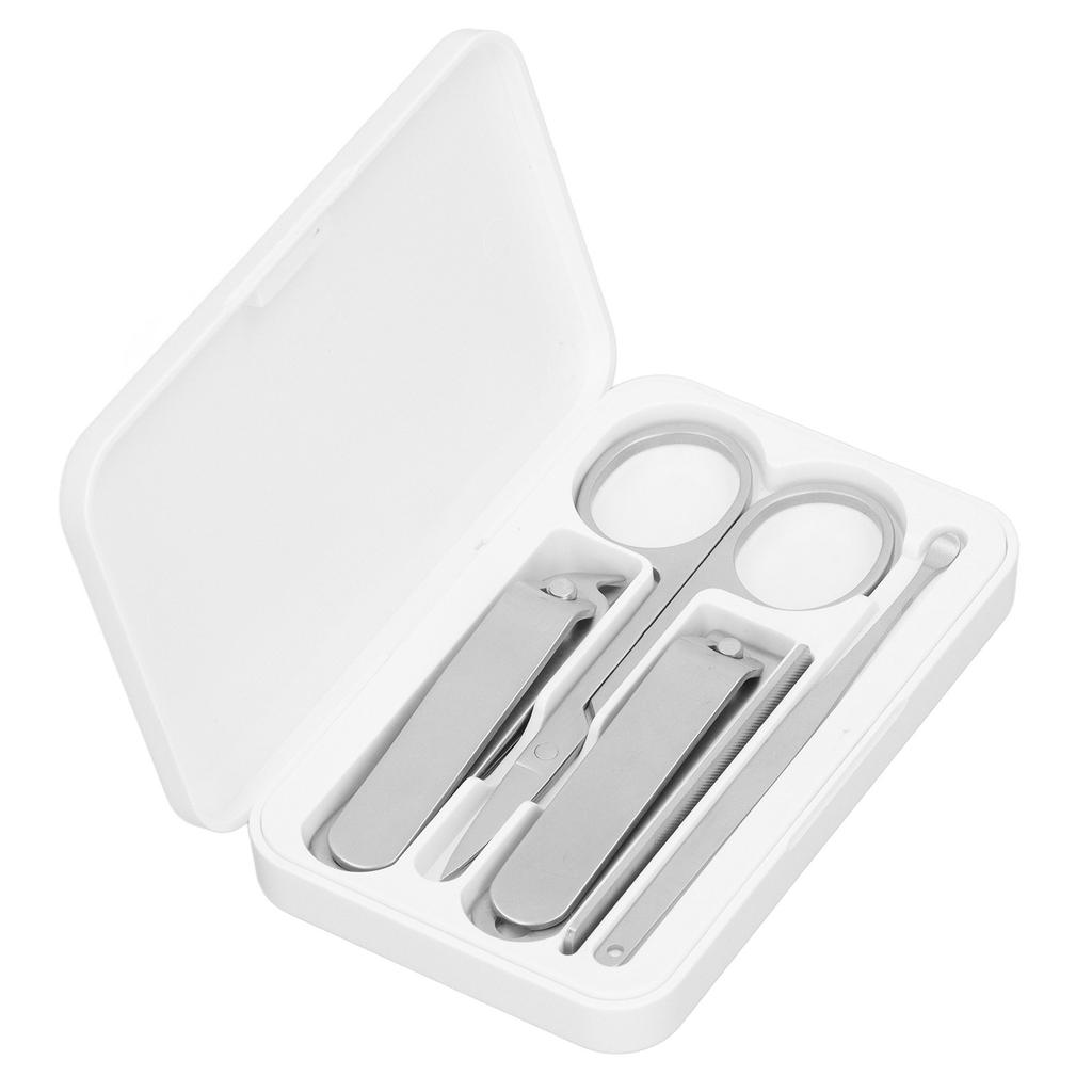 5Pcs Nail Clipper Set Stainless Steel High Sharpness Wide Application Manicure Set for Finger Nail