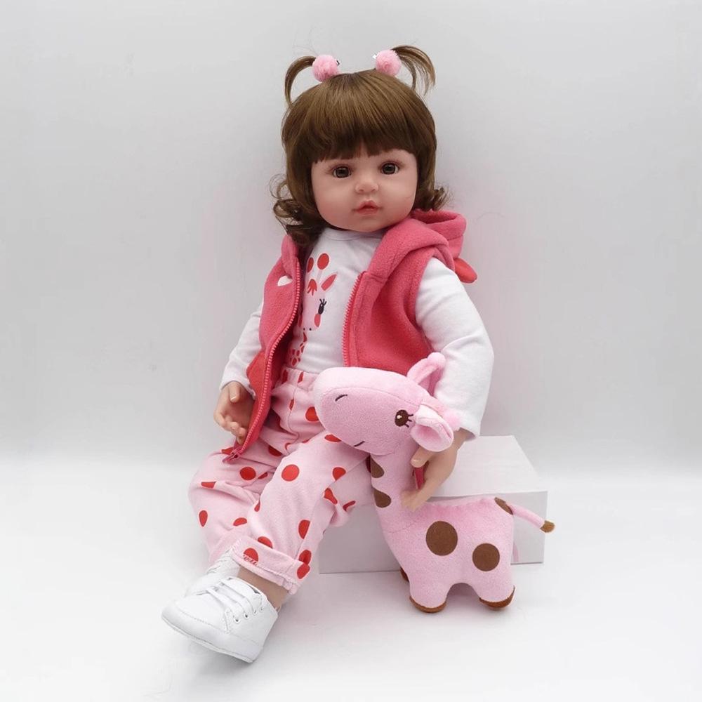 48cm Realistic Silicone Baby Doll - Washable Child Companion Toy & Birthday Gift Full Set (Doll + Clothes)