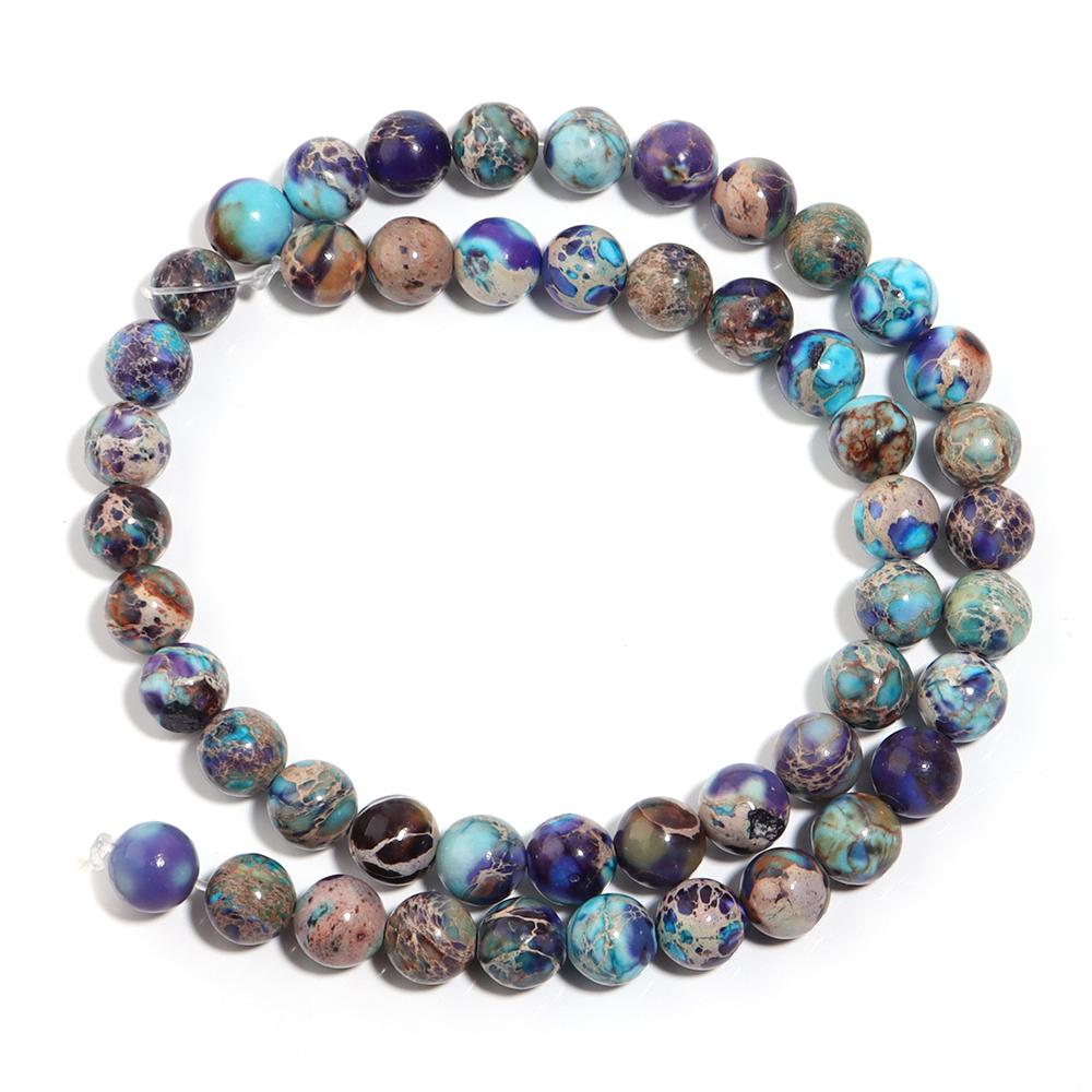 

1Strand 4 6 8 10mm Round Imperial Stone Beads Natural Colorful Loose Spacer Stone Beads For Jewelry Making DIY Necklace Bracelet 4mm apx 90pcs