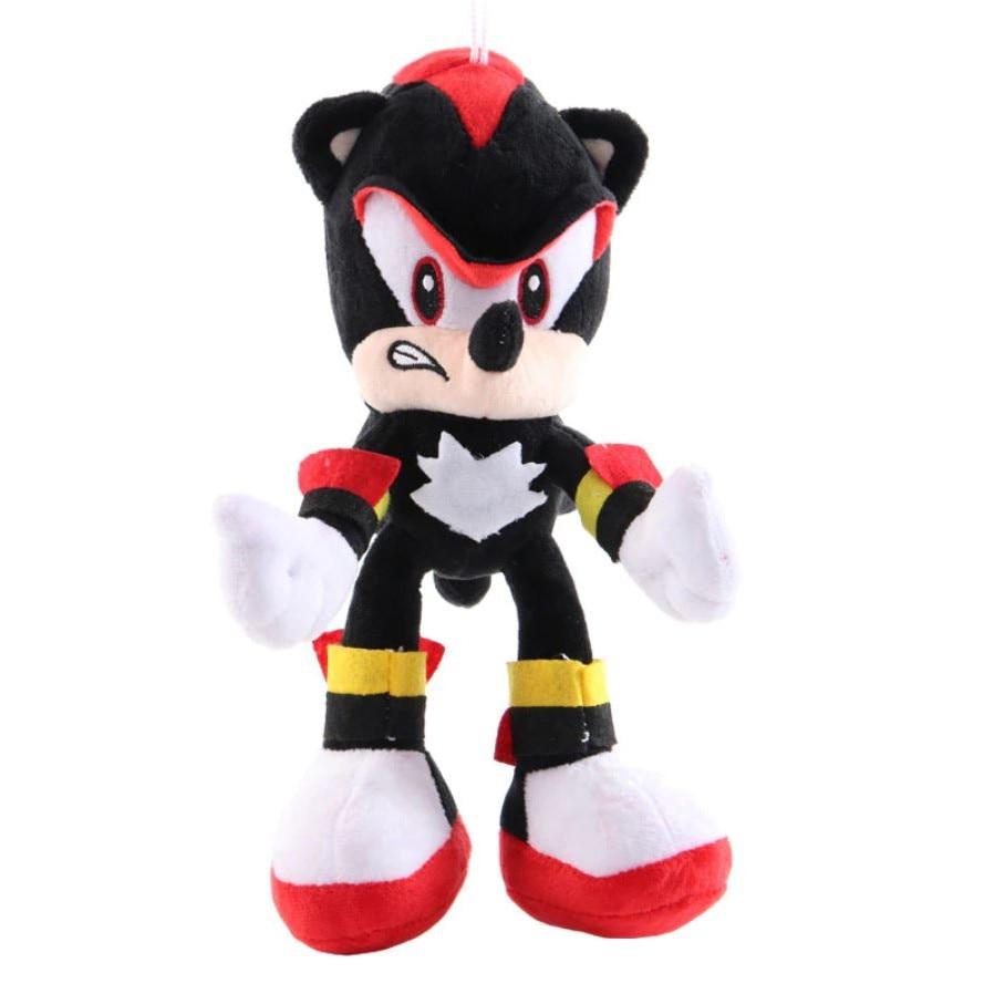 Shadow Sonic Musical Plush Toy 30cm Action Figure with Sound and Suction Cup Hanger Black